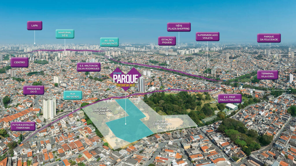 Mapa de localização do Vivaz Parque Freguesia do Ó.