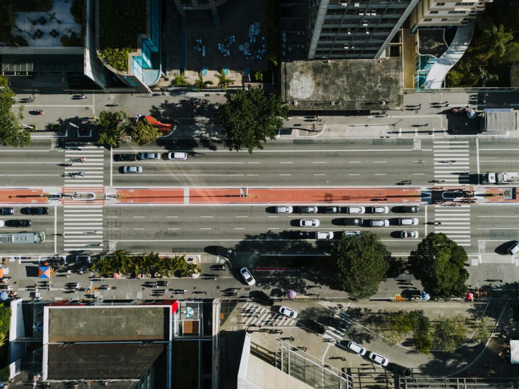 Avenida Paulista vista de cima.