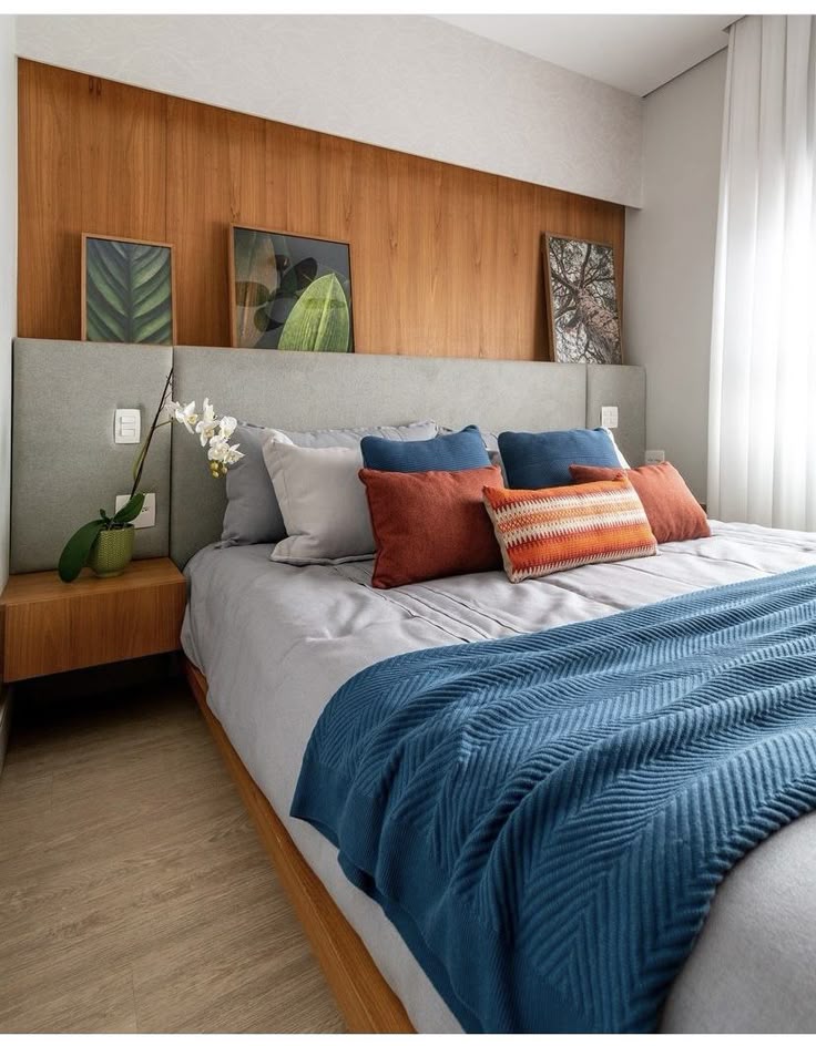Azul e cinza são uma das combinações de cores para casa mais aconchegantes.