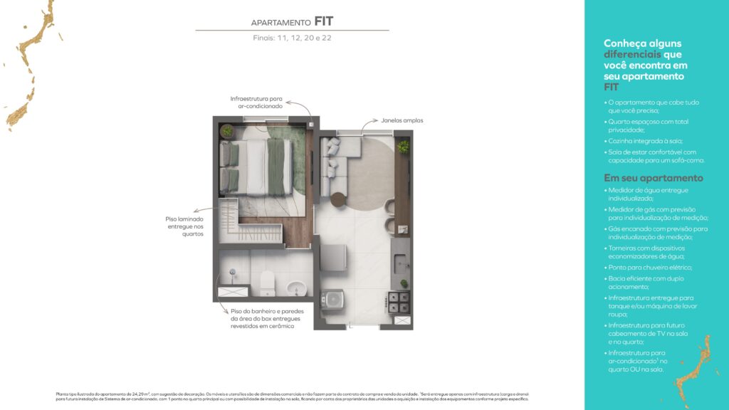 Planta apartamento Fit.