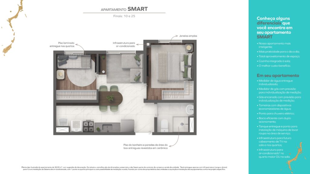 Planta apartamento Smart.