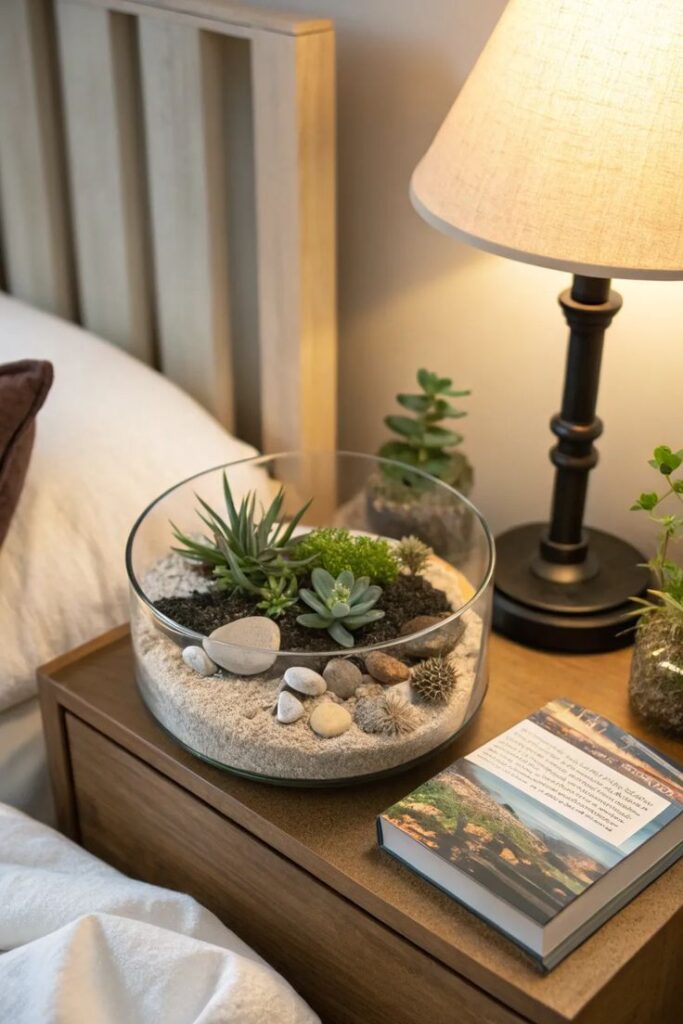 Terrário trás aconchego ao ambiente.