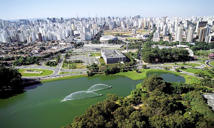 Vista de cima do Parque do Ibirapuera.
