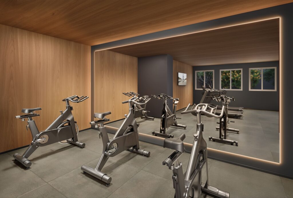 Sala de spinning do Vivaz Selection Laguna.
