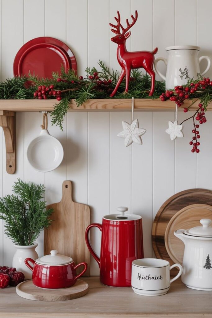 Itens cotidianos para decorar apartamento para o Natal.