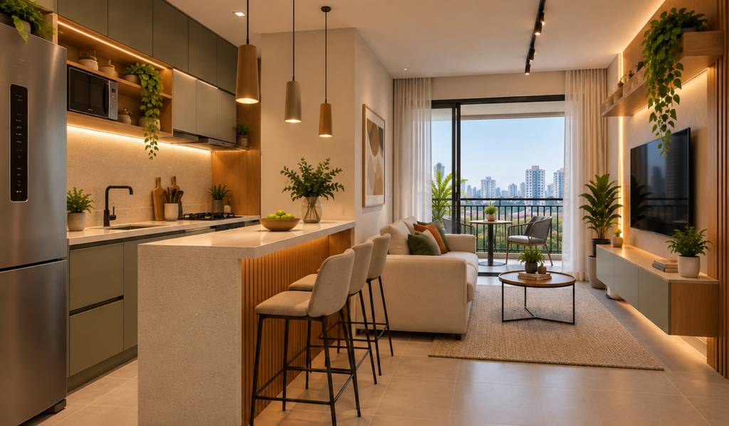 sala-e-cozinha-integrada-com-bancada