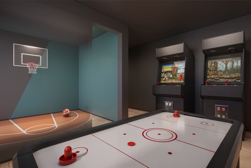 Além das vantagens do bairro, o Vivaz Clube Barra Funda oferece excelentes opções de lazer, como academia, spa, spinning, espaço de luta e dança, playground, quadra, piscina e muito mais! Foto: perspectiva ilustrada do espaço teen.