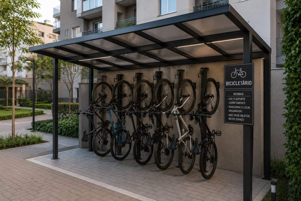 Bicicletário para condomínio coberto