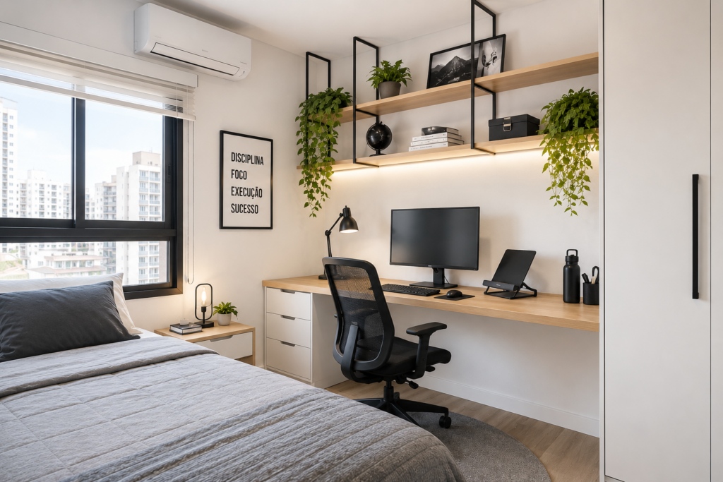 Home office no quarto