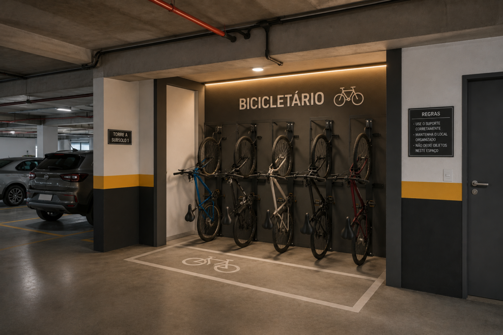 Bicicletário para condomínio garagem