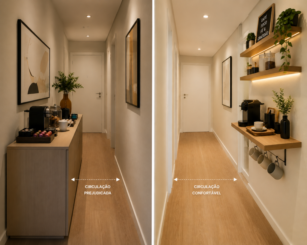 decorar-um-apartamento-pequeno-corredor-cantinho-do-cafe