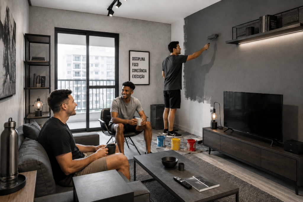 Cores para sala no estilo industrial